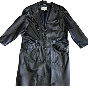 Brandon Thomas 100% Leather Full Length Jacket Size L
